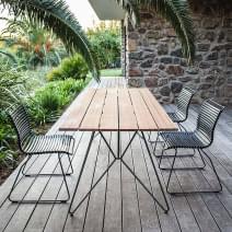 Silla de comedor, CLICK SYSTEM, sin brazos, resina y acero, al aire libre, por HOUE