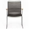 Chaise CLICK SYSTEM, dossier haut, résine et acier, outdoor