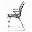 Dining chair, CLICK SYSTEM, tall backrest, resin and steel, outdoor