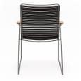Chaise CLICK SYSTEM, dossier haut, résine et acier, outdoor