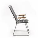 Cadeira de jantar, CLICK SYSTEM, encosto alto, ajustável, 7 posições, resina e aço, ao ar livre, por HOUE