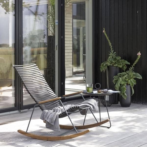 Cadeira de balanço, CLICK SYSTEM, resina e aço, ao ar livre, por HOUE
