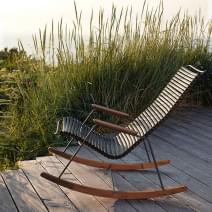 Rocking Chair CLICK SYSTEM, r&eacute;sine et acier, outdoor