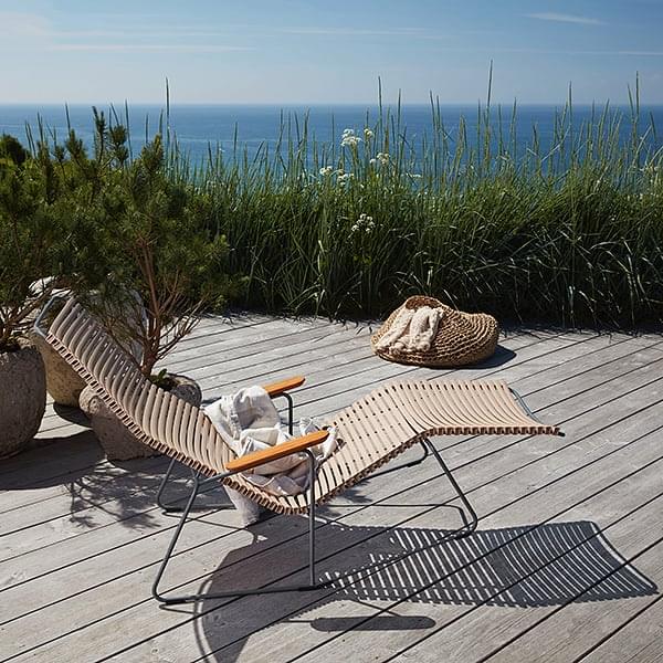 Rocking chair lounge chair CLICK SYSTEM 2 positions resin and steel outdoor