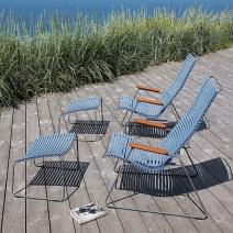 Repose pieds CLICK SYSTEM, r&eacute;sine et acier, outdoor