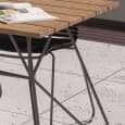 SKETCH, garden table, bamboo and epoxy steel