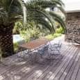 SKETCH, mesa de jardim, bambu e aço epóxi