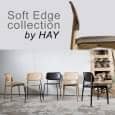 SOFT EDGE sedia impilabile in legno o in legno metallo, HAY