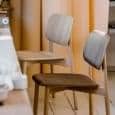 SOFT EDGE stackable chair in wood or metal timber