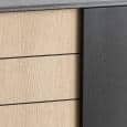 VIRKA sideboard , wood and metal, sliding doors