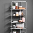 COUPE shelves: black or white steel, for the kitchen, bathroom, bedrooms, office