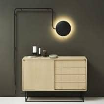 MERCURY, luz de la pared, con LEDs, equipado con un regulador t&aacute;ctil. WOUD