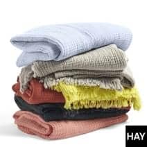 Le Plaid CRINKLE, 210 x 150 cm ou XXL 270 x 270 cm, en coton