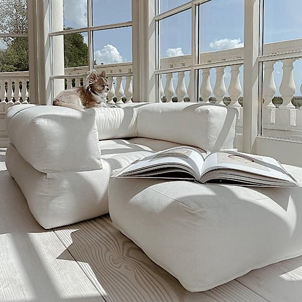 CUBIC, un sillón futón convertible en puf o cama cómoda y acogedora, para  adultos CUBIC - 746 - gris