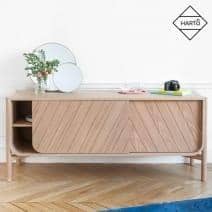 Aparador bajo: Marius by Hart&ocirc;, roble natural macizo y MDF chapado en roble