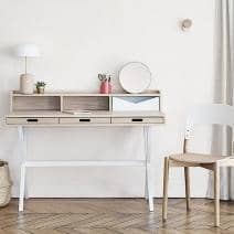 Secretario Hyppolite de Hart&ocirc;, chapa en roble o nogal y metal