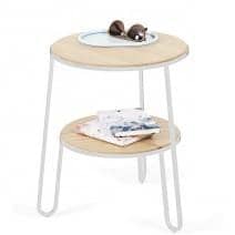 Anatole mesa de mesa de Hart&ocirc;, chapa de roble y tubos de acero