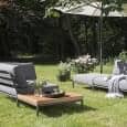 Mobiliário de jardim LEVEL para compor, alta qualidade, sofá, otomano e mesa de café