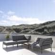 Muebles de jardín LEVEL para componer, alta calidad, sofá, otomana y mesa de centro