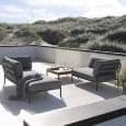 Muebles de jardín LEVEL para componer, alta calidad, sofá, otomana y mesa de centro