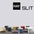SLIT侧桌：圆形，矩形和六边形。美丽的颜色和材料。