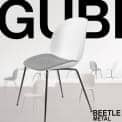 BEETLE cadeira, polipropileno shell e base de metal. GUBI