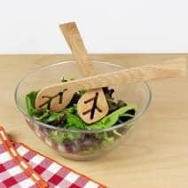 DU BOUT DES FEUILLES, juego de ensalada, haya maciza, dise&ntilde;o ecol&oacute;gico