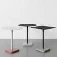 TERRAZZO : quadratischer oder runder Tisch, 3 Höhen verfügbar, mehrere Ausführungen, von HAY