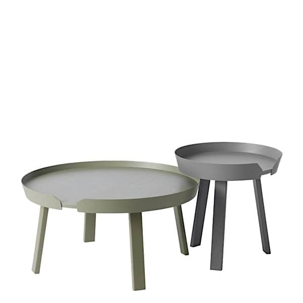 Il tavolino AROUND, la combinazione di legno massiccio e design. Muuto