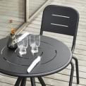 RAY outdoor CAFÉ tables, round or square, by FASTING & ROLFF for WOUD