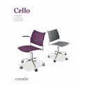 CELLO, chaise à roulettes design et confortable