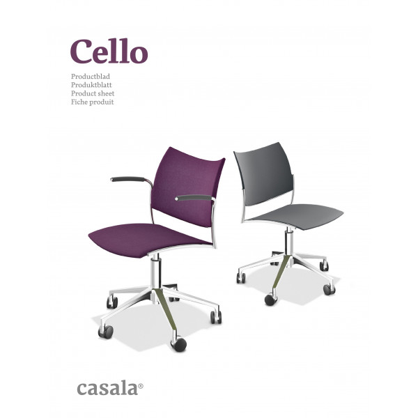 CELLO chair with wheels design and comfortable