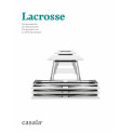 LACROSSE, wooden and aluminum table, light and stackable