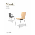 MANTA, stackable and comfortable wooden chair