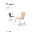 MANTA ، كرسي خشبي قابل للتكديس ومريح