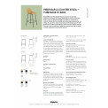 Fiber bar and counter stool w back tube base PFS