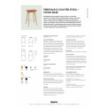 Fiber bar and counter stool wood base PFS