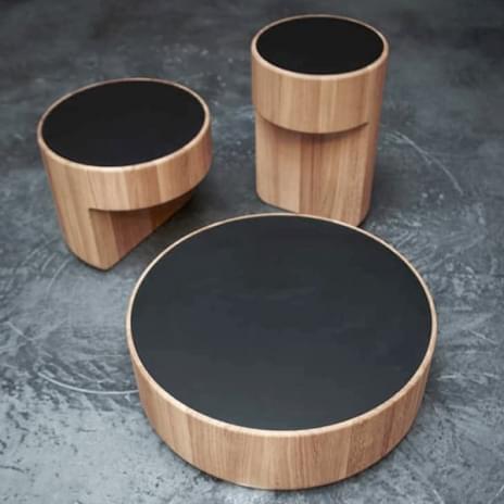 LEVELS, modular solid wood coffee table set, PER/USE