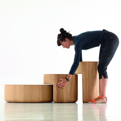 LEVELS, modular solid wood coffee table set, PER/USE