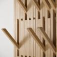 Functional wooden coat rack PIANO or XYLO, PER/USE