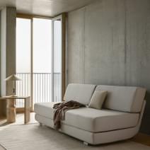 LOUNGE ספה: ספה להמרה, 3 מושבים, כיסא: שילובים יפים. SOFTLINE