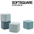 SOFT SQUARE, a timeless pouf with an additional tray.