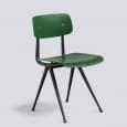 The RESULT chair by HAY - seat in fabric or leather in option - cut steel, and moulded plywood seat and back