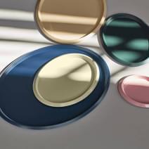 ELLIPSE, bandeja ovalada de acero lacado, disponible en cinco tama&ntilde;os, &uacute;til en todas las situaciones.