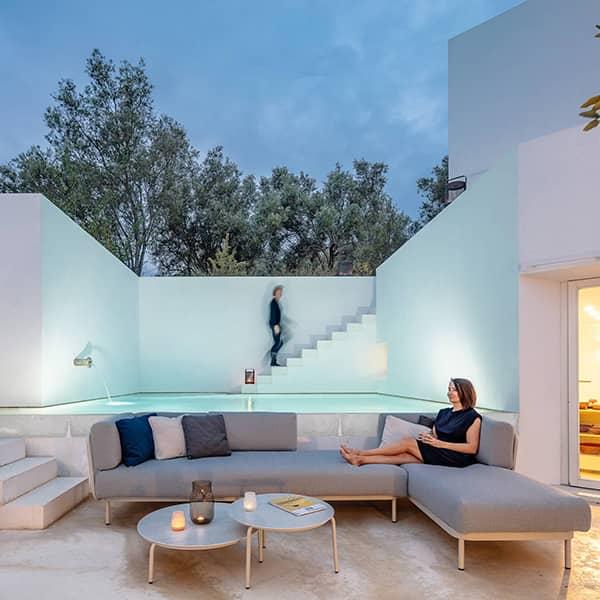 Salon de jardin BAZA à composer, sofa modulable haut de gamme