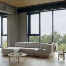 NOA, a generous modular sofa, graphic and very comfortable.