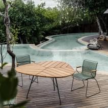 Table LEAF, en bambou et acier thermolaqu&eacute;. HOUE