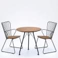 CIRCUM cafe table, in bamboo and powder coated steel. HOUE