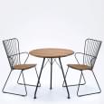 Table de café CIRCUM, en bambou et acier thermolaqué. HOUE