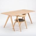 AVA, solid oak table, refined and removable, by GAZZDA